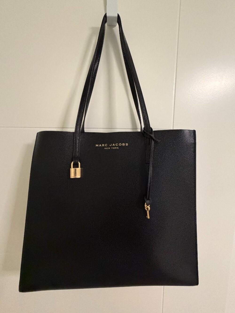 Marc Jacobs The Grind Black Leather Tote Shoulder Bag - Picture 2 of 16